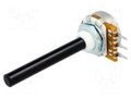 Potentiometer: shaft; single turn; 1kΩ; ±20%; 0.4W; linear; 6mm; THT OMEG PC20BU-1K-LIN