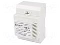Transformer: mains; 50VA; 230VAC; 230V; Leads: terminal block; IP30 BREVE TUFVASSONS PSS50/230/230V