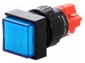 Switch: push-button; Pos: 2; SPDT; 3A/250VAC; 2A/24VDC; ON-ON; IP40 ONPOW V16F-11Z-230B