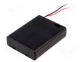 Holder; AAA,R3; Batt.no: 4; cables; 150mm; black COMF SBH-441A