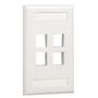 VERTICAL FACEPLATE, 4 MODULE, WHITE NK4FIWY
