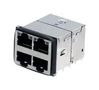 MAGJACK CONN, 8P8C, RJ45 JACK, 2X2 PORT 2250660-1