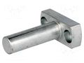 Mounting base; pin; D: 12mm; W: 16mm; H: 39mm; steel; zinc ELESA+GANTER GN480-12-39