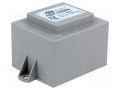 Transformer: encapsulated; 18VA; 230VAC; 7.5V; 2.4A; PCB; IP00 INDEL TSZZ15/7.5V