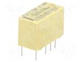 Relay: electromagnetic; DPDT; Ucoil: 5VDC; 2A; 0.5A/125VAC; P2; THT TE Connectivity V23079A1001B301