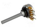 Potentiometer: shaft; single turn; 220kΩ; ±20%; 0.25W; linear; 4mm OMEG PC16BU-220K-LIN