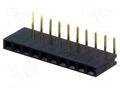 Connector: pin strips; socket; female; PIN: 10; angled 90°; 3A; THT CONNFLY ZL263-10SG
