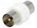 Coupler; coaxial 9.5mm plug,both sides; straight Goobay COAX-M/M