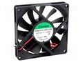 Fan: DC; axial; 12VDC; 80x80x15mm; 62.86m3/h; 34.7dBA; slide; 24AWG SUNON EE80151S1-A99
