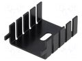 Heatsink: moulded; TO220; black; L: 33mm; W: 25.4mm; H: 12.7mm; 20K/W FISCHER ELEKTRONIK FK222SA220