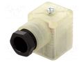 Connector: valve connector; plug; form A; 18mm; female; PIN: 3; 8A HIRSCHMANN GDML2011L230VRYESW