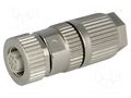 Connector: M12; plug; PIN: 4; female; HARAX; 32V; straight; IP67; IDC HARTING 21032812405