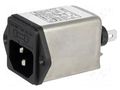 Connector: AC supply; socket; male; Inom: 6A; Ir: 0.8mA; 250VAC YUNPEN ELECTRONIC FYL06T1