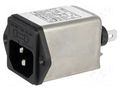 Connector: AC supply; socket; male; Inom: 6A; Ir: 0.8mA; 250VAC YUNPEN ELECTRONIC FYL06T1
