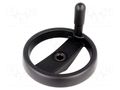 Knob; with handle; H: 51mm; Ømount.hole: 14mm; black; 0÷80°C ELESA+GANTER VRTP.160A-14I