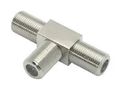 RF TEE ADAPTER, F JACK-JACK/JACK, 75OHM BA132