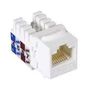 CONN, KEYSTONE 110/RJ45 JACK, CAT5E, WHT MJS110C5E-WT