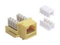 CONN, KEYSTONE 110/RJ45 JACK, CAT6, YEL MJS110C6-YL