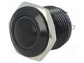 Switch: vandal resistant; Pos: 2; SPST-NO; 2A/36VDC; IP65; OFF-(ON) ONPOW V16-10N-12G-A