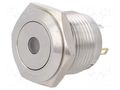 Switch: vandal resistant; Pos: 2; SPST-NO; 2A/36VDC; IP65; OFF-(ON) ONPOW V16-10D-12Y-S