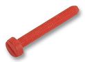 FIXING SCREW, PLASTIC, M3, 22MM, RED BSK 012890