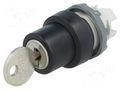 Switch: rotary with key; 22mm; Stabl.pos: 1; black; none; IP66 ABB M3SSK3-103