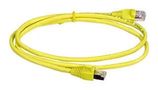 PATCH LEAD, CAT5E, STP, YELLOW, 3M 1962-3Y