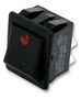 ROCKER SWITCH, DPST, ILLUM RED C1553PTNAB