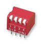 DIP SWITCH, 4POS, SPST-NO, PIANO KEY, TH MCNDP-04V