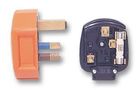 PLUG, 13A, RUBBER, ORANGE PF133ORG