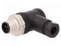 Connector: M12; plug; PIN: 5; male; angled 90°; IP67; screw terminal MURRELEKTRONIK 7000-12841-0000000