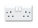 SOCKET OUTLET, 2 GANG, 13A K2747WHI