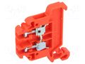 Splice terminal: rail; 24A; 690V; screw terminal; red; polyamide POKÓJ ZG-G2.5-RD