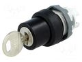 Switch: rotary with key; 22mm; Stabl.pos: 2; black; none; IP66 ABB M2SSK1-101