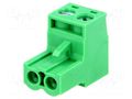 Connector: pluggable terminal block; plug; female; 15A; 300V; 1x2 ADAM TECH EBHA-02-C
