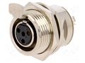 Connector: XLR mini; socket; female; PIN: 4; soldering; 5A; 0.5mm2 AMPHENOL AG4FCE