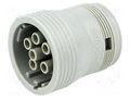 Connector: wire-wire; terminals, size 12; plug; female; AHD; PIN: 6 AMPHENOL AHD16-6-12S