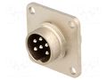 Connector: M16; socket; male; soldering; PIN: 6; 5A; 300V; IP65,IP67 AMPHENOL C091-31S0061002