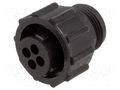 Connector: circular; plug; female; PIN: 4; w/o contacts; for cable TE Connectivity CPC-206060-1