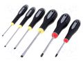 Phillips,slot; Material: steel; cardboard packaging; 6pcs. BAHCO SA.BE9881