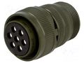 Connector: circular; plug; for cable; PIN: 7; female; soldering AMPHENOL DS3106A20-15S