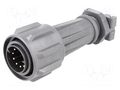 Connector: circular; plug; male; PIN: 10; 10A; 250V; EXPlora; IP68 BULGIN EXP-A911/10/P
