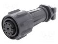 Connector: circular; plug; female; PIN: 10; 10A; 250V; EXPlora; IP68 BULGIN EXP-A911/10/S