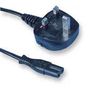 PWR CORD, UK MAINS PLUG-IEC 60320 C7, 1M PE01079