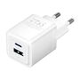 Wall charger, Vention, FEQW0-EU,  USB-C + USB- A,  30W/30W , GaN (white), Vention FEQW0-EU