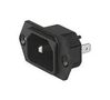 CONN, IEC C18 INLET, 10A/250VAC, FLANGE 3-145-174