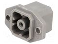 Connector: rectangular; G; socket; male; PIN: 4; 6A; 250V; IP65; grey HIRSCHMANN G30E3M-GR