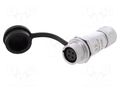 Plug; SF12; female; PIN: 4; IP67; 4÷6.5mm; 5A; soldering; for cable WEIPU SF1211/S4