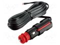 Cigarette lighter socket extension cord; cables; 8A; black; 4m PRO CAR PROCAR-67844000