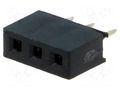 Connector: pin strips; socket; female; PIN: 3; straight; THT; 2mm CONNFLY ZL265-3SG